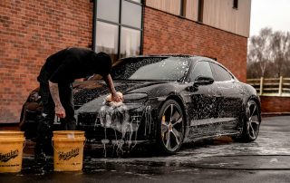 porsche car being washed